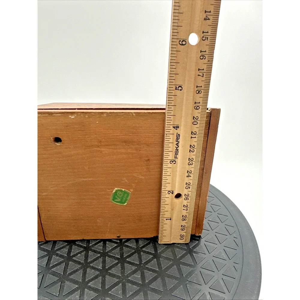 Vintage Wooden Recipes Box W/ 3D Rooster on Front in Original Box JAPAN
